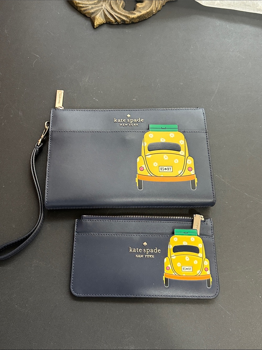 Kate spade New York Beep Beep Medium Wristlet and the matching Beep Beep wallet